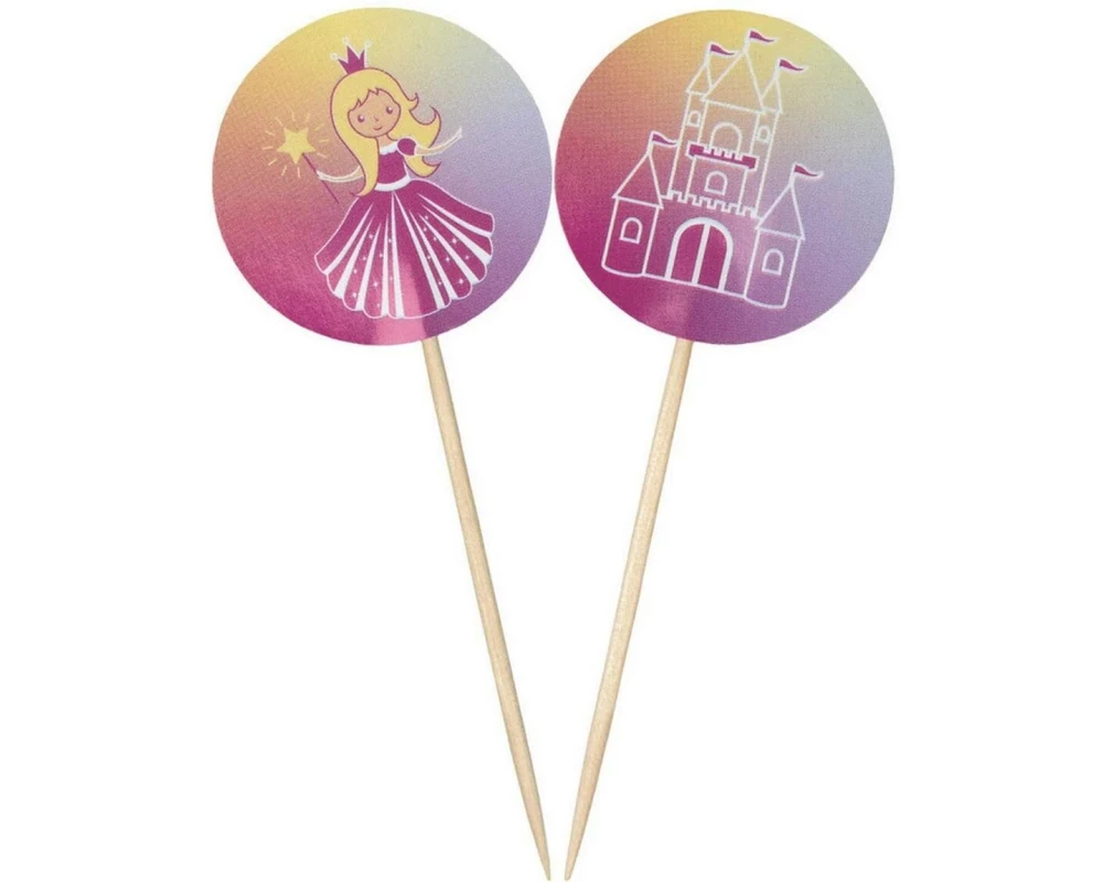 Demmler Deko Picker Prinzess 12 Stück, Mehrfarbig