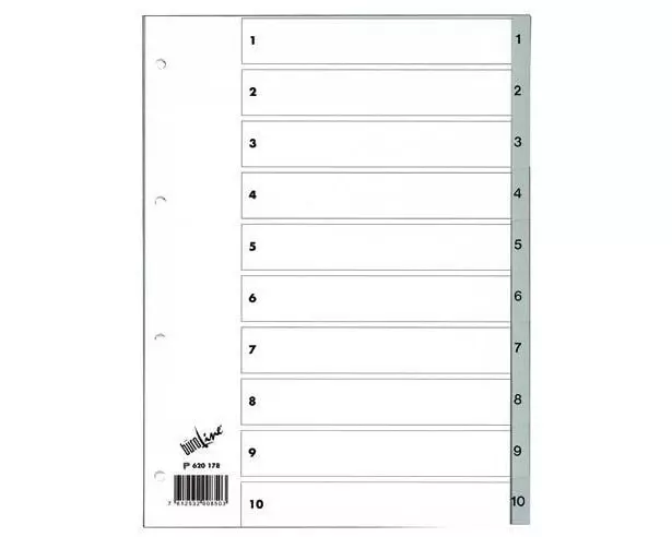 Büroline Register A4, PP 1-10 mit Indexblatt