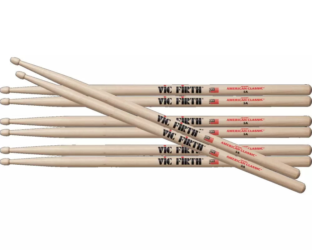 Vic Firth Drumsticks VF5A Value Pack – 4 Paar