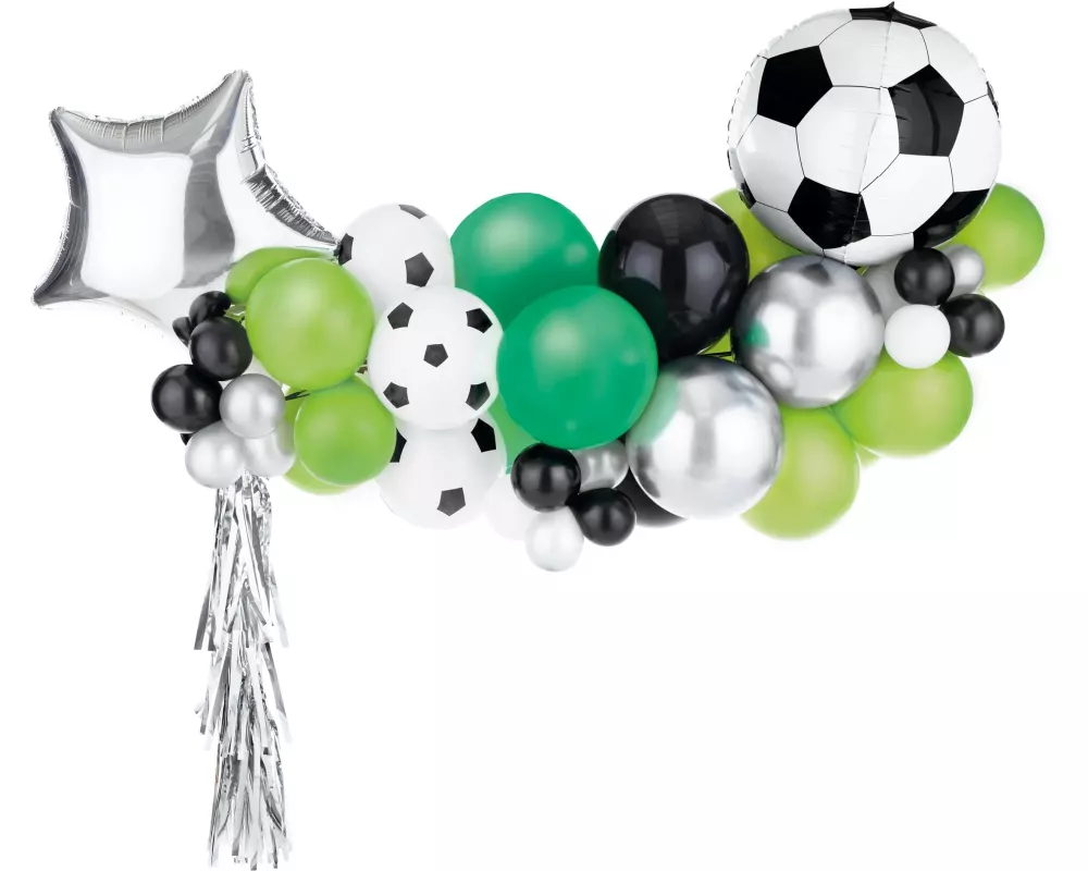 Partydeco Girlandenband Fussball Grün, 150 x 126 cm, 15-teilig