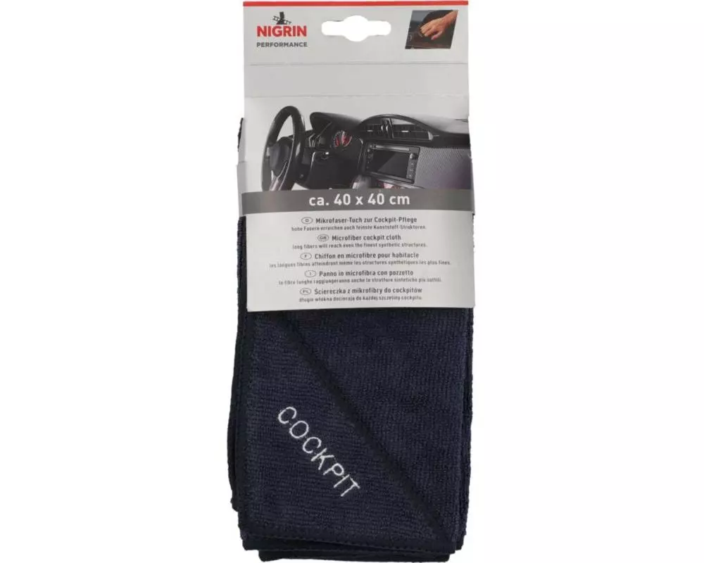 NIGRIN Mikrofaser-Tuch Cockpit 40 x 40 cm