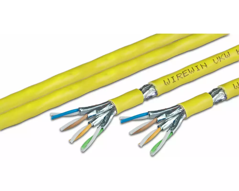 Wirewin Verlegekabel VKW SFTP K7A L3 Cat 7A, S/FTP, 500 m, Gelb