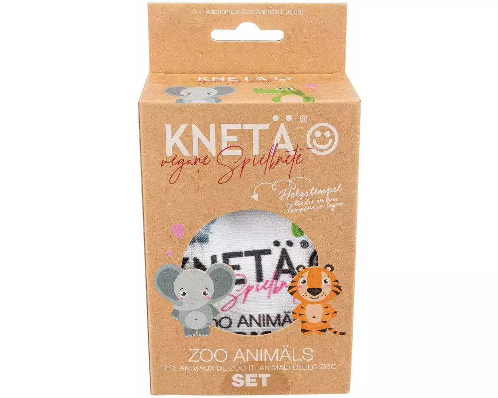 KNETÄ Holzstempel Set Zoo Animäls