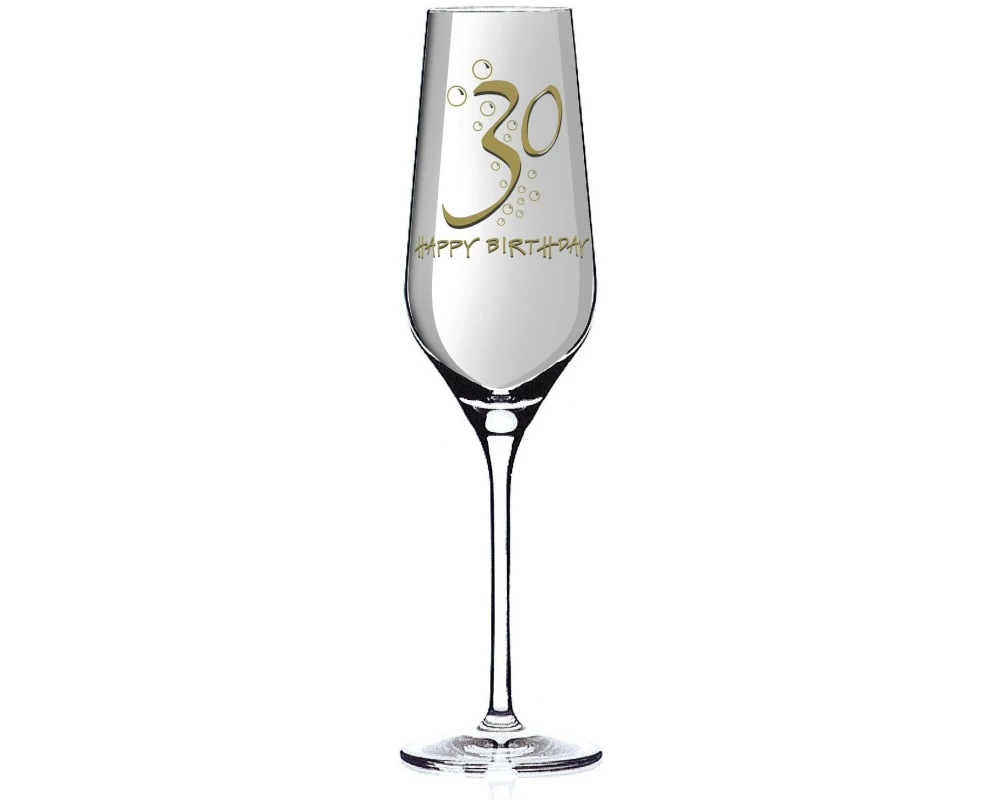 Wate Sektglas Happy Birthday "30"