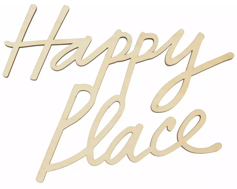 Rico Design Holzartikel Happy Place 25 x 20 cm, magnetisch