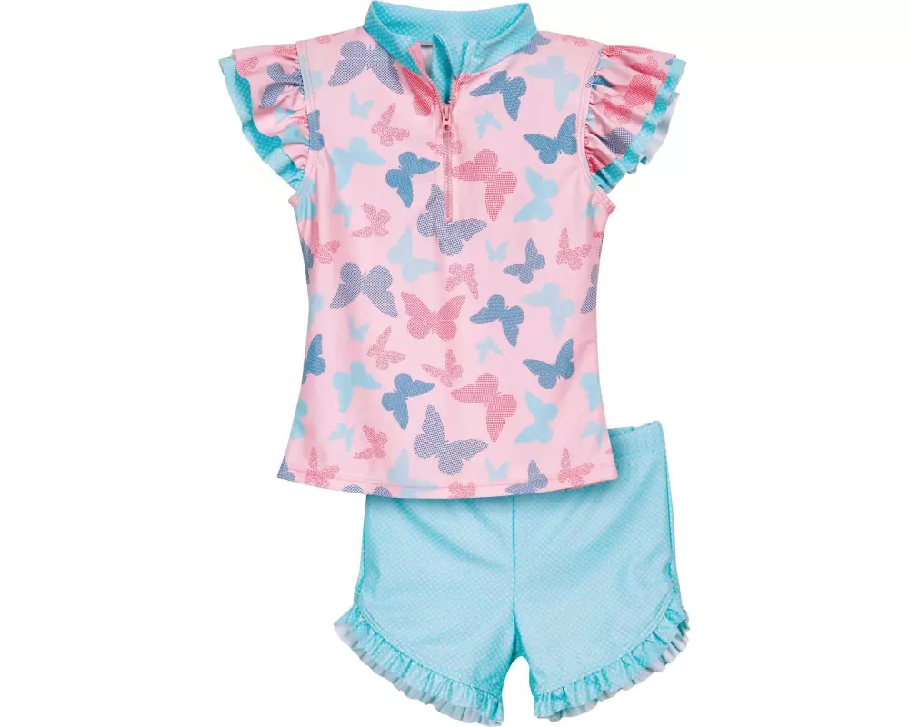 Playshoes UV-Badebekleidungsset Schmetterling Rosa/Türkis Gr. 122-128