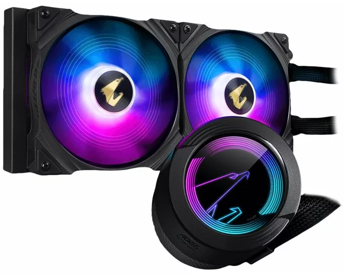 Gigabyte AORUS WATERFORCE 280LIQUID CPU COOLER, with ARGB display