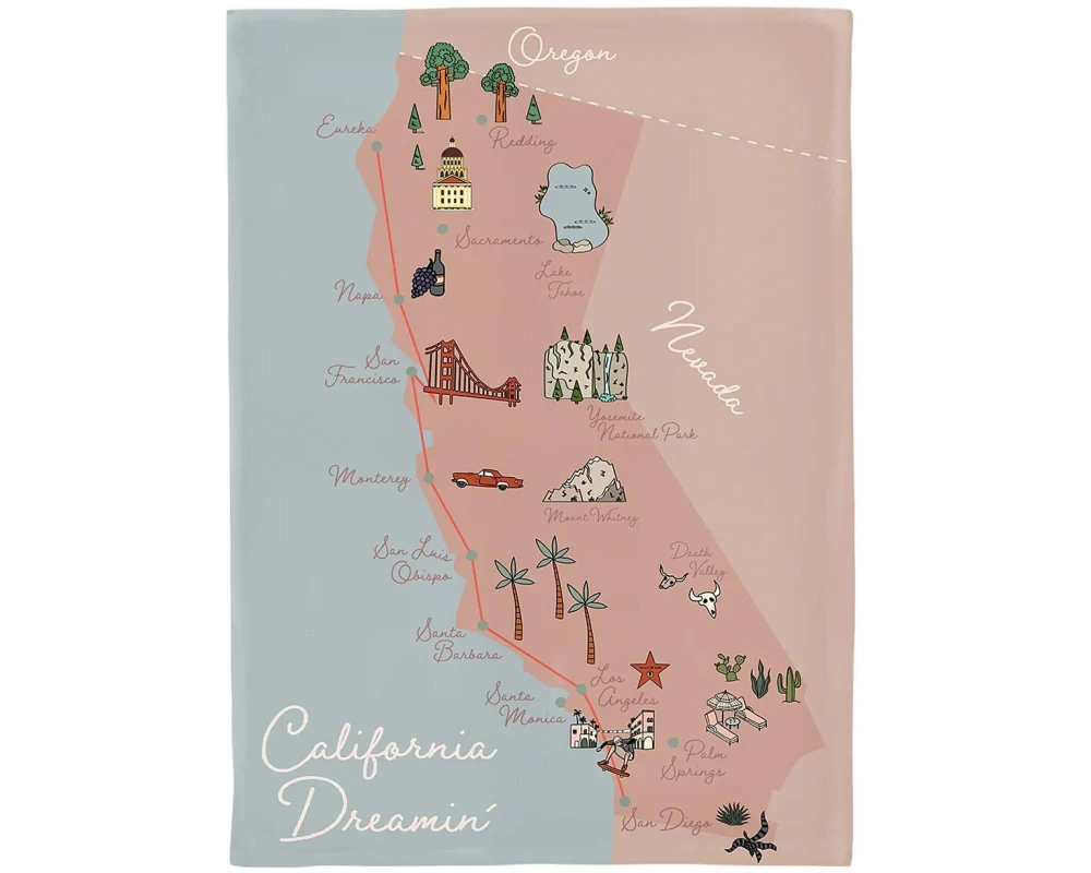 Chic Mic Geschirrtuch California Dreamin 50 x 70 cm