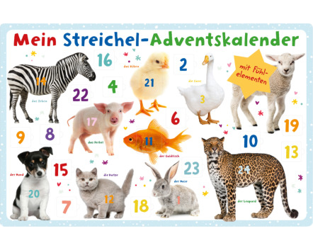 ARS EDITION Adventskalender 62x40.2cm 11883 Mein Streichel-Adventskal.