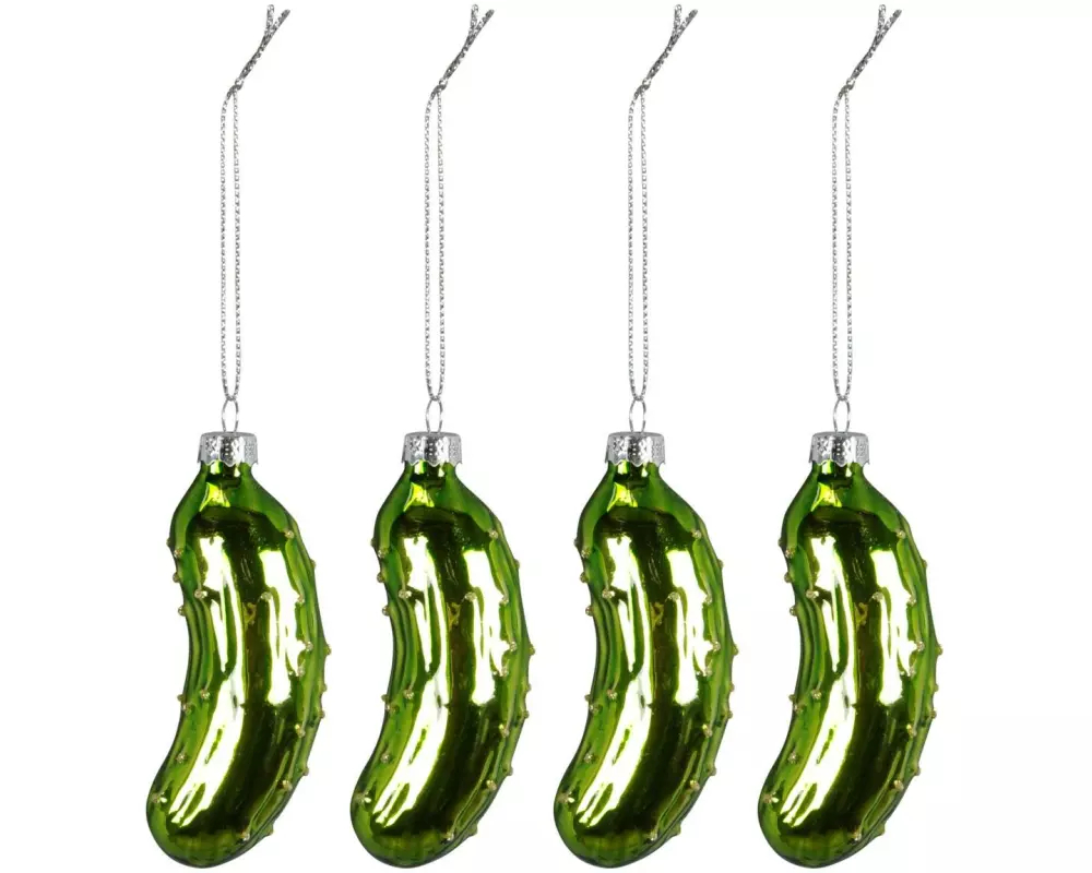 COCON Weihnachtsschmuck Gurke, 4 Stück