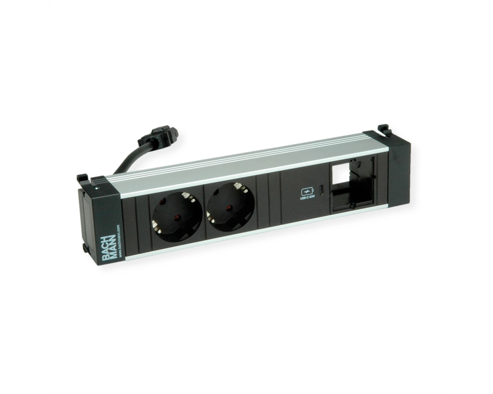 BACHMANN POWER FRAME M 2xCEE7/3, 1xUSB C 30W 1xCM 0,2m GST18
