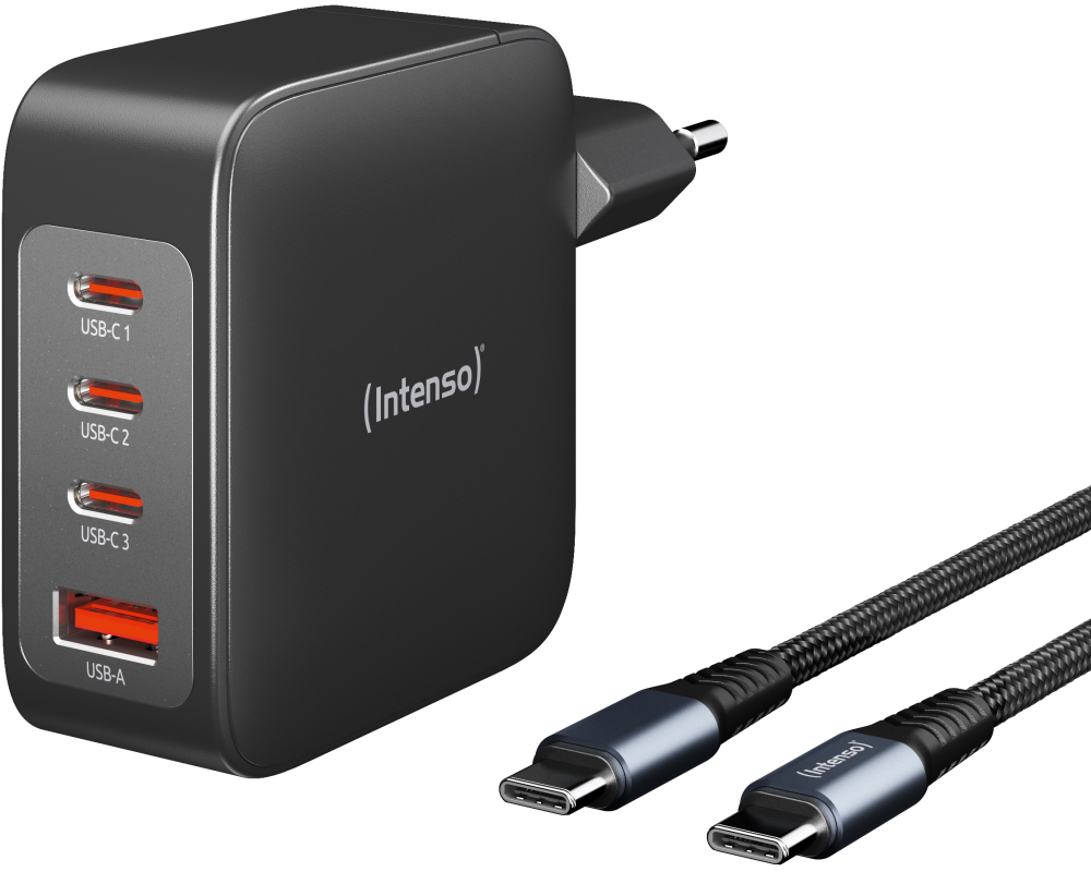 INTENSO Power Adapter W140A3C Charger 7814010 140 W, 3x USB-C, 1x USB-A