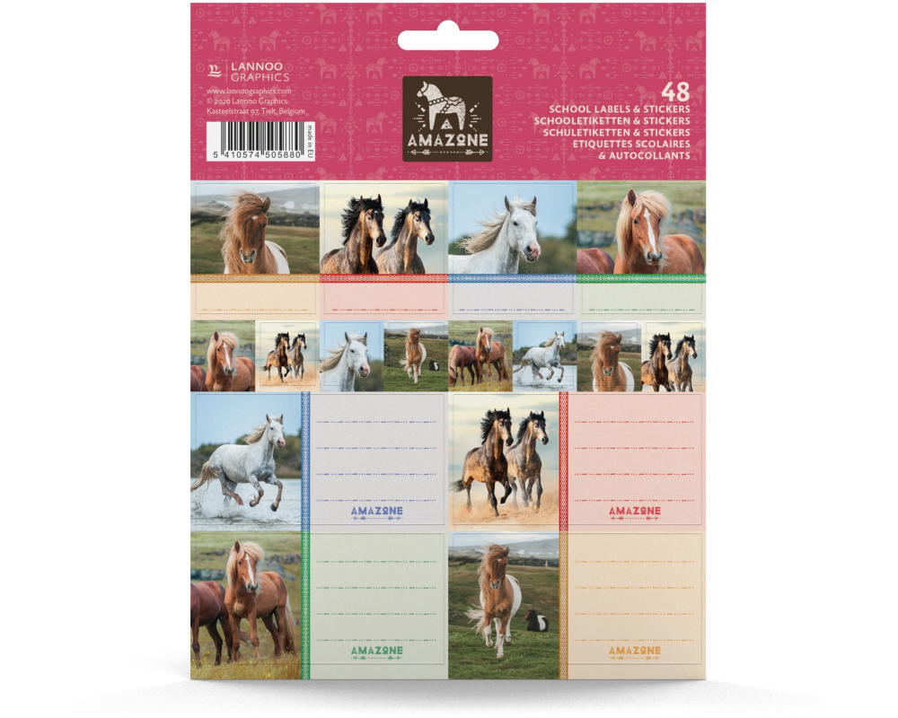 ROOST Schuletiketten Amazone 505880 mix 16x1x21cm