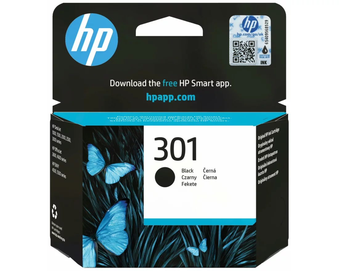 HP 301 Original Ink Cartridge black 3ml 190 Pages
