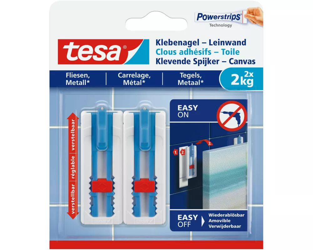 tesa Klebenagel Leinwand für Fliesen & Metall 2 kg