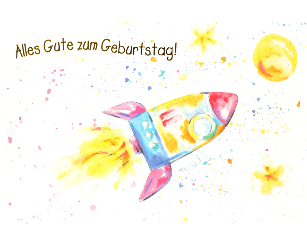 ABC Geburtstagskarte Rakete 1120005100 B6