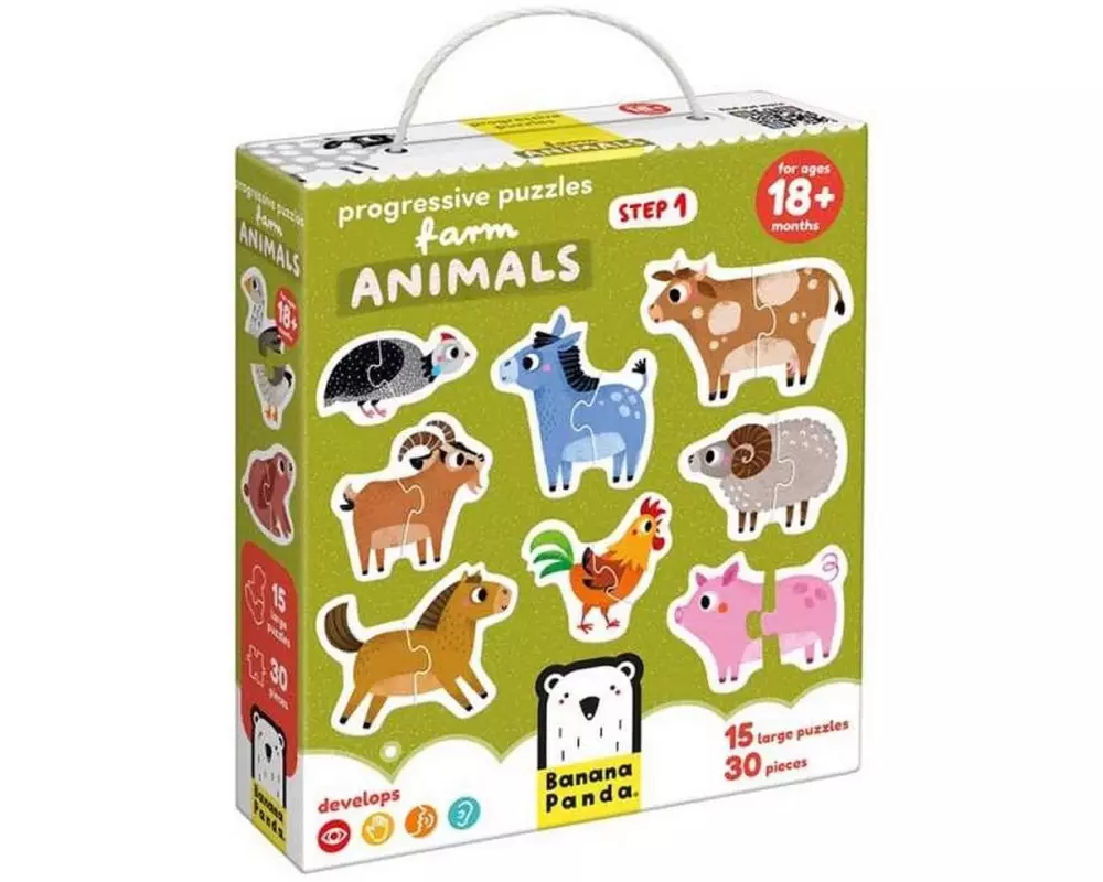 Banana Panda Puzzle Progressive Bauernhoftiere