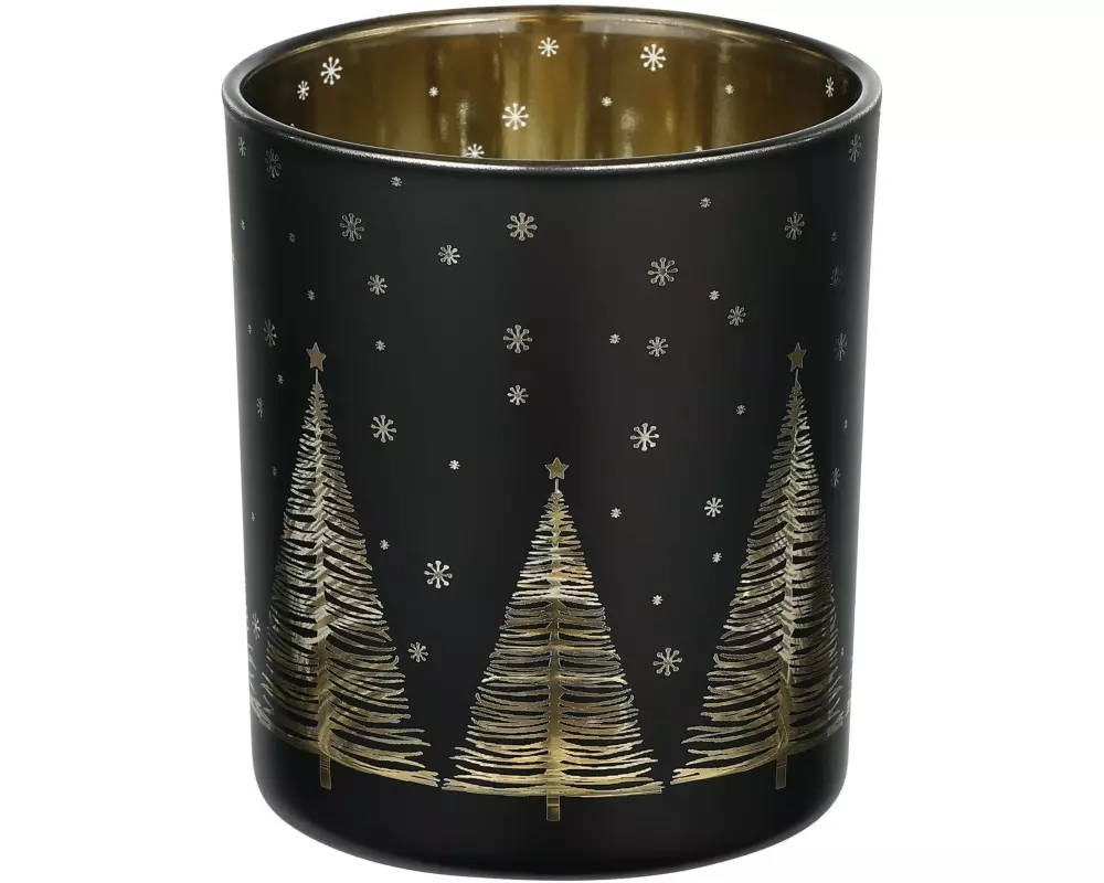 EGLO Weihnachtswindlicht Lukut Ø 7 cm, Gold/Schwarz