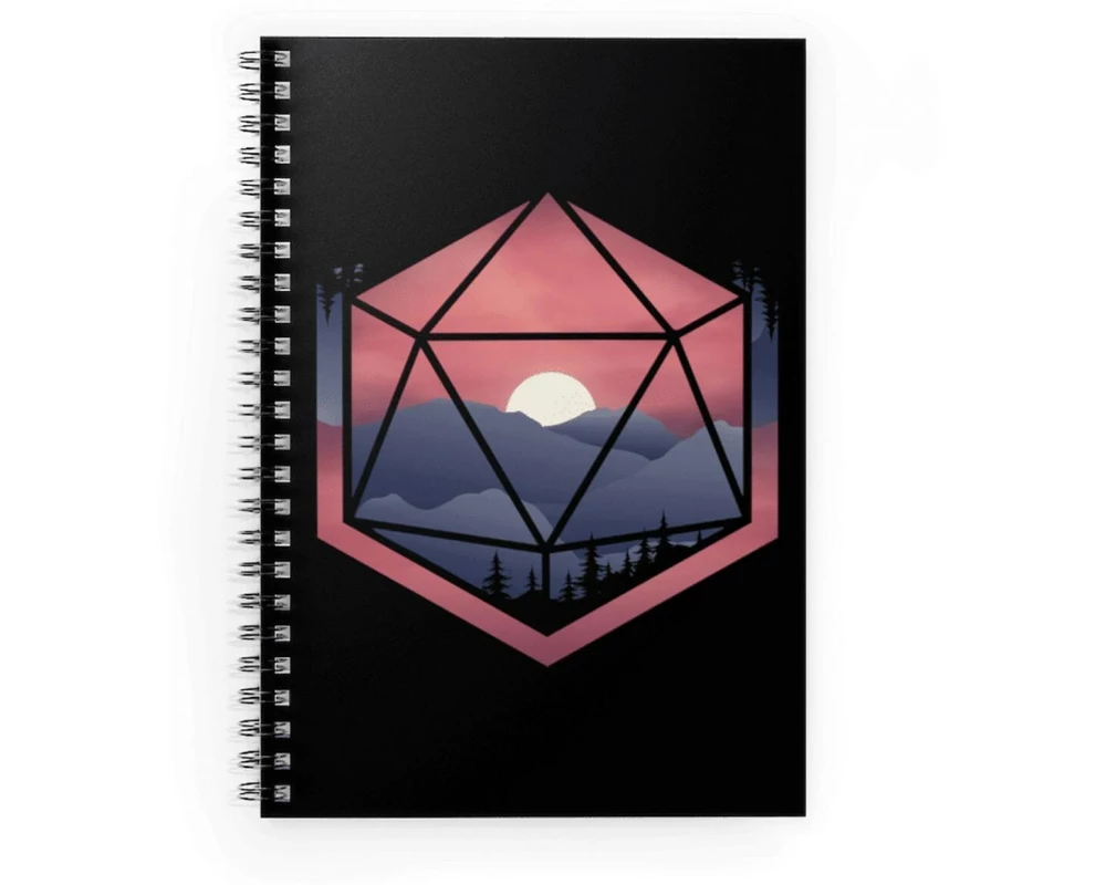 Glass Staff Notizbuch Mountain d20 Schwarz