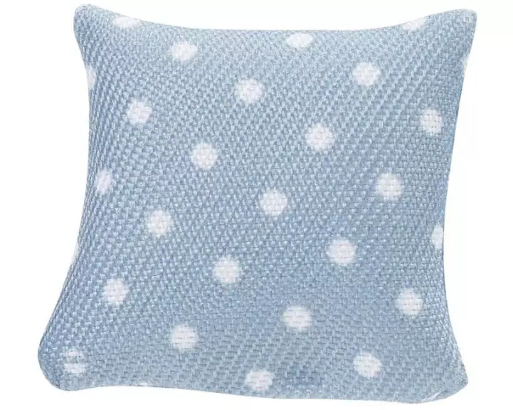 HobbyFun Mini-Figur Kissen 2.8 x 2.8 cm, Grau gepunktet, 2 Stück