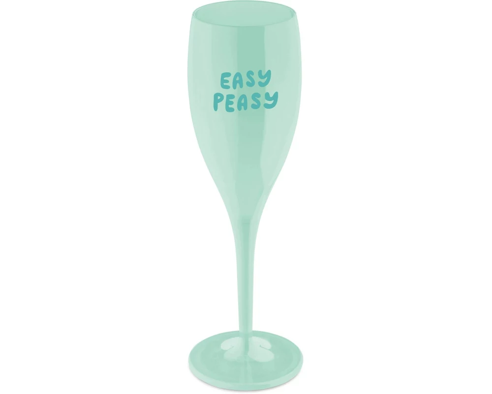 Koziol Sektglas Easy Peasy 100 ml, 1 Stück, Transparent/Weiss