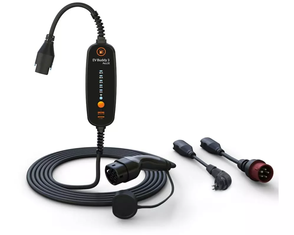 EV Buddy Ladekabel für EV Buddy 3 Pro LTE, 22kW, 6.5m, BT, WLAN