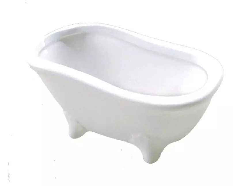 HobbyFun Mini-Utensilien Badewanne Weiss