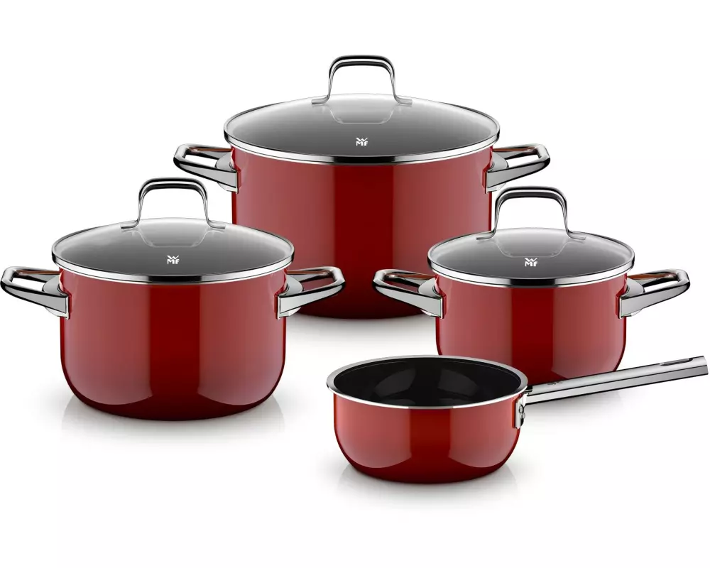 WMF Kochtopf-Set Fusiontec Essential Pro, Edelstahl, Rot