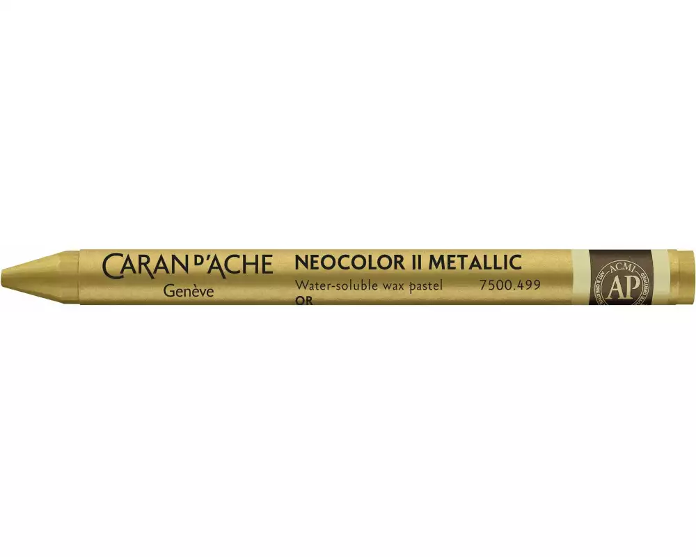 Caran d'Ache Wachsmalstifte Neocolor 2 wasservermalbar Gold