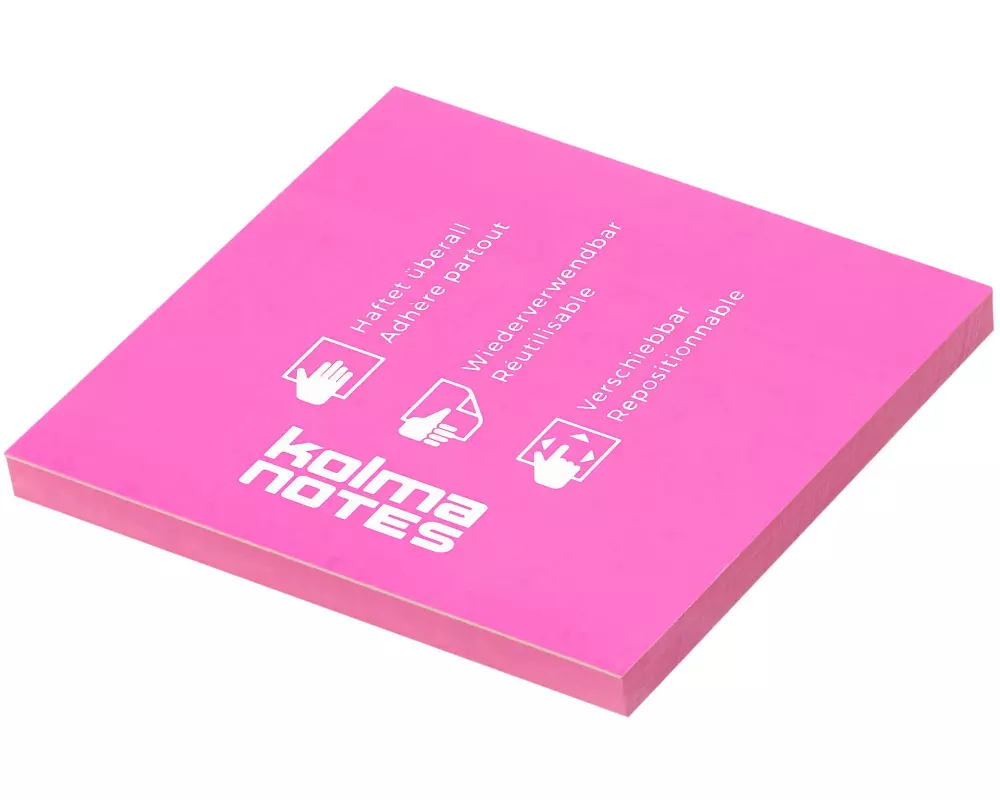 Kolma Notizzettel NOTES 76 x 76 mm Pink, 100 Blatt