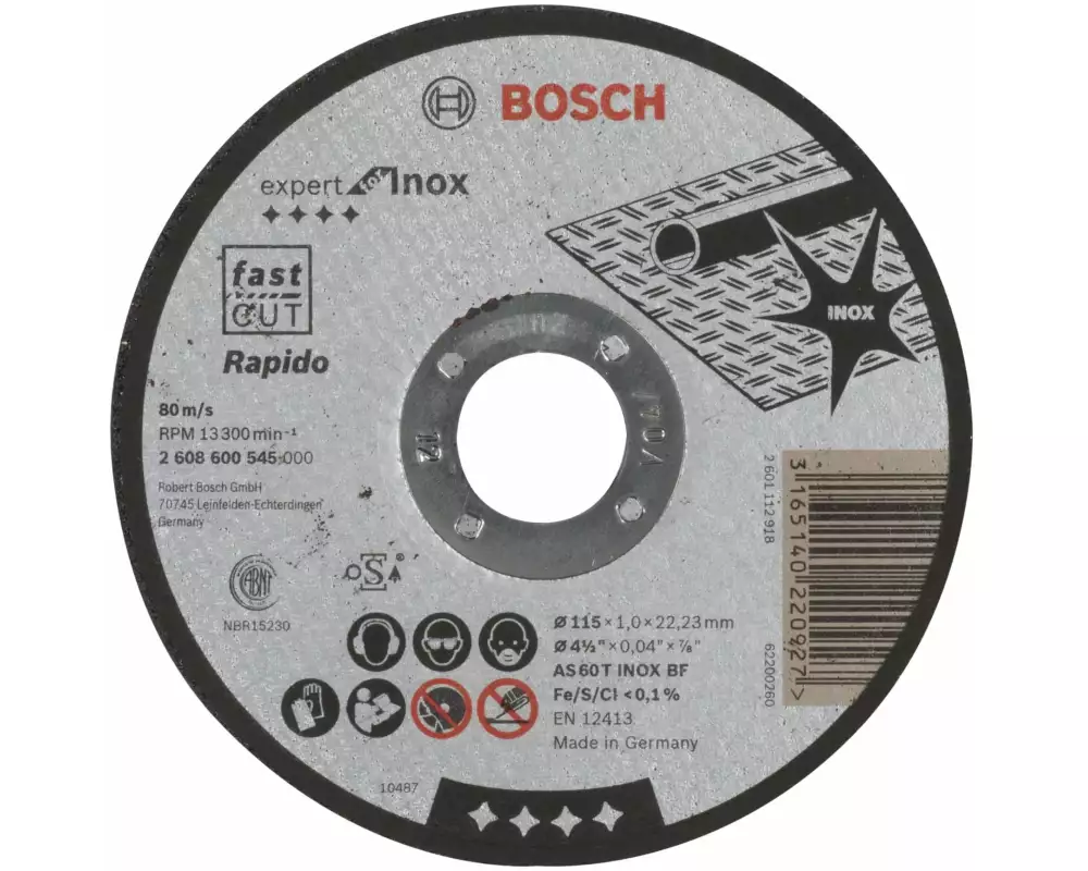 Bosch Professional Trennscheibe gerade Expert for Inox, 115 x 1 mm