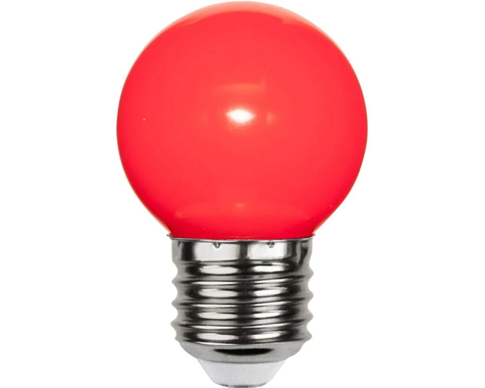 Star Trading LED Leuchtmittel E27 G45 Outdoor Lighting Rot, 1W, 220-240V