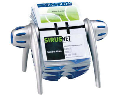 DURABLE Drehkartei VISIFIX FLIP VEGAS 241723 metallic silber 215x185x120mm