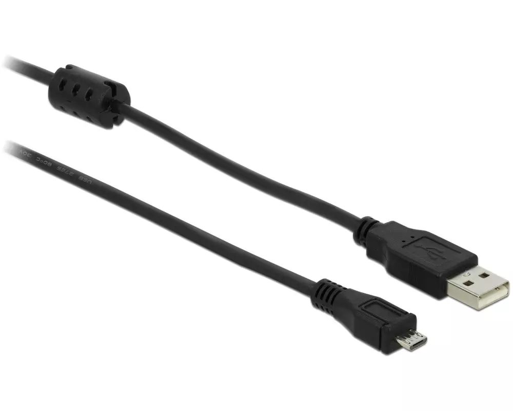Delock USB 2.0-Kabel mit Ferritkern USB-A - Micro-USB B 2 m