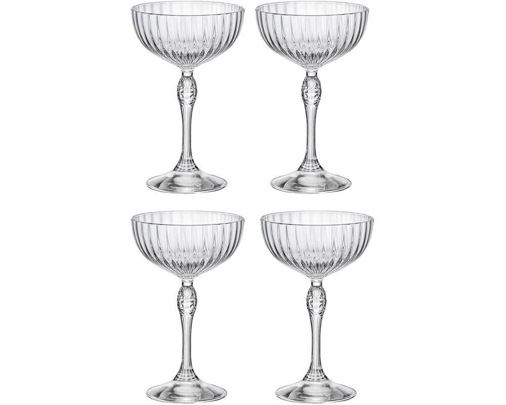 Bormioli Rocco Cocktailglas America 20s 230 ml, 4 Stück, Transparent