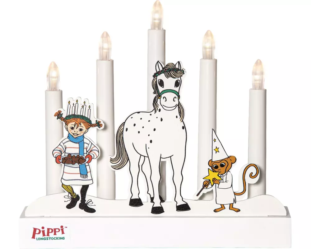 Star Trading Kerzenleuchter PIPPI Indoor, Weiss, 24.50 cm Höhe