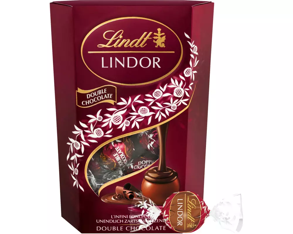 Lindt Schokoladen-Pralinen Lindor Kugeln Double Chocolate 200 g