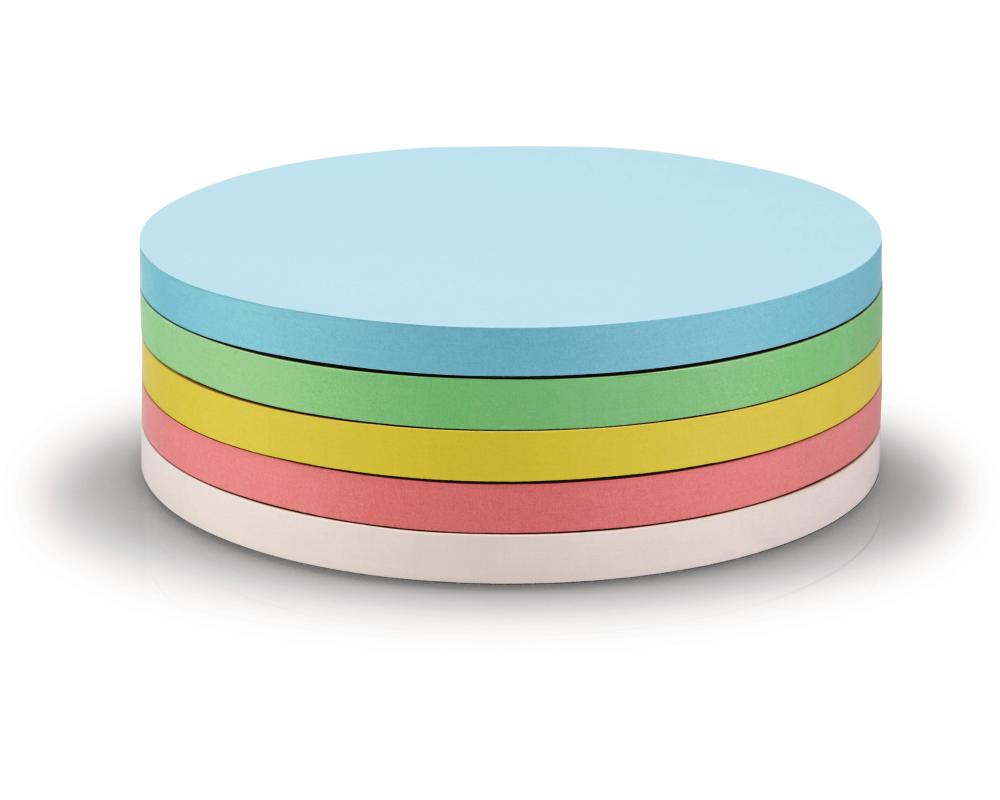 MAGNETOPLAN Moderationskarten rund 140mm 111151790 5-farbig ass. 250 Stück