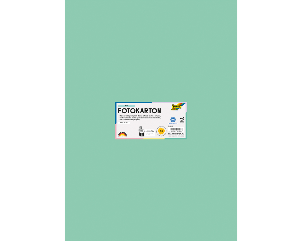 FOLIA Fotokarton 50x70cm 6125 300g, mint