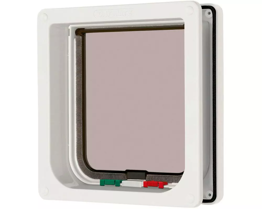 Cat Mate Freilauftür Cat Mate 4-Wege mit Tunnel bis 50 mm, Weiss