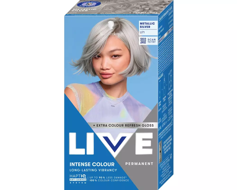 Schwarzkopf LIVE Haarcoloration Intense Colour U71 Metallic Silver