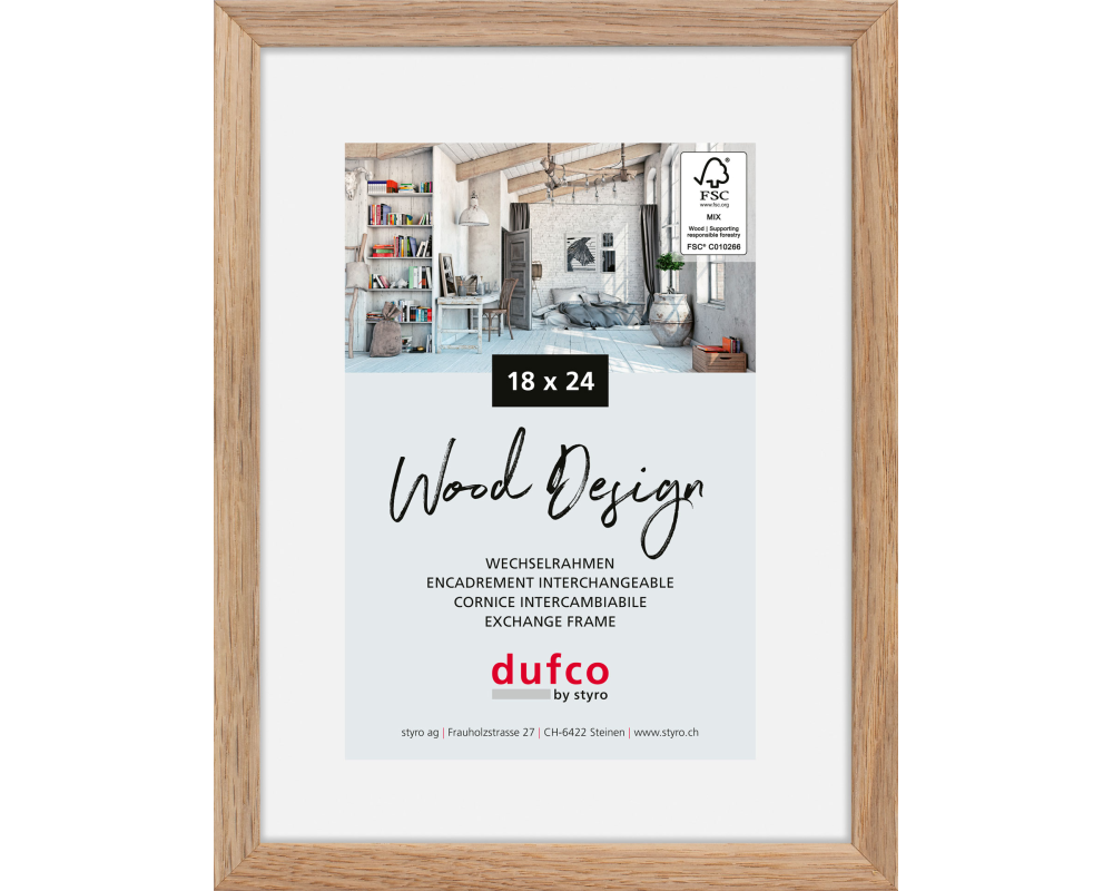 DUFCO Bilderrahmen Hay 18x24cm 1610.81113 Eiche hell