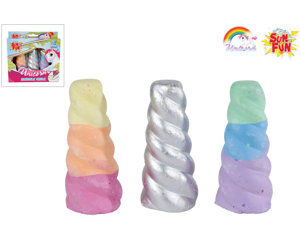 ROOST Unicorn Horn-Kreide 8cm 720771 3 Stück