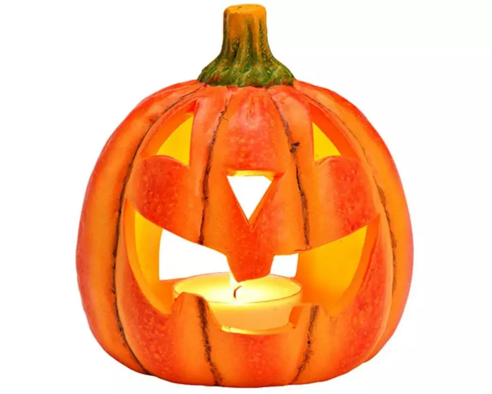 G. Wurm Teelichthalter Kürbis 16 cm, Orange