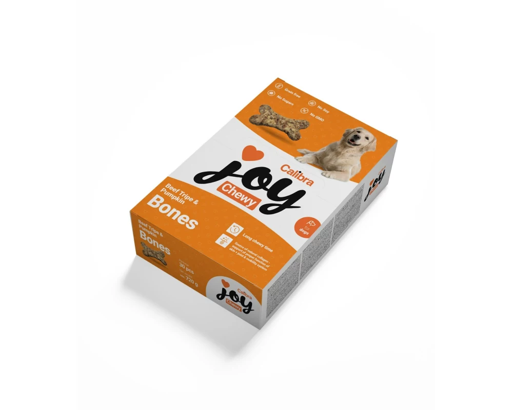 Calibra Joy Snack Chewy Rinderkutteln und Kürbis Knochen 720 g
