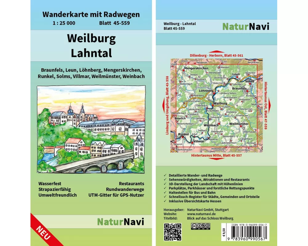 Weilburg - Lahntal 1 : 25 000, Blatt 45-559