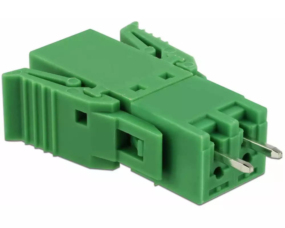 Delock Terminalblock 2Pin, 3.81 mm Rastermass vertikal
