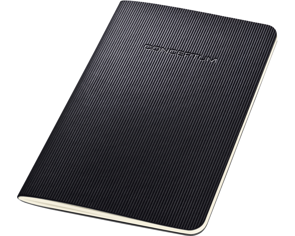 CONCEPTUM Notizheft Softc. A6 CO865 Softw-Oberfläche,black,lin,
