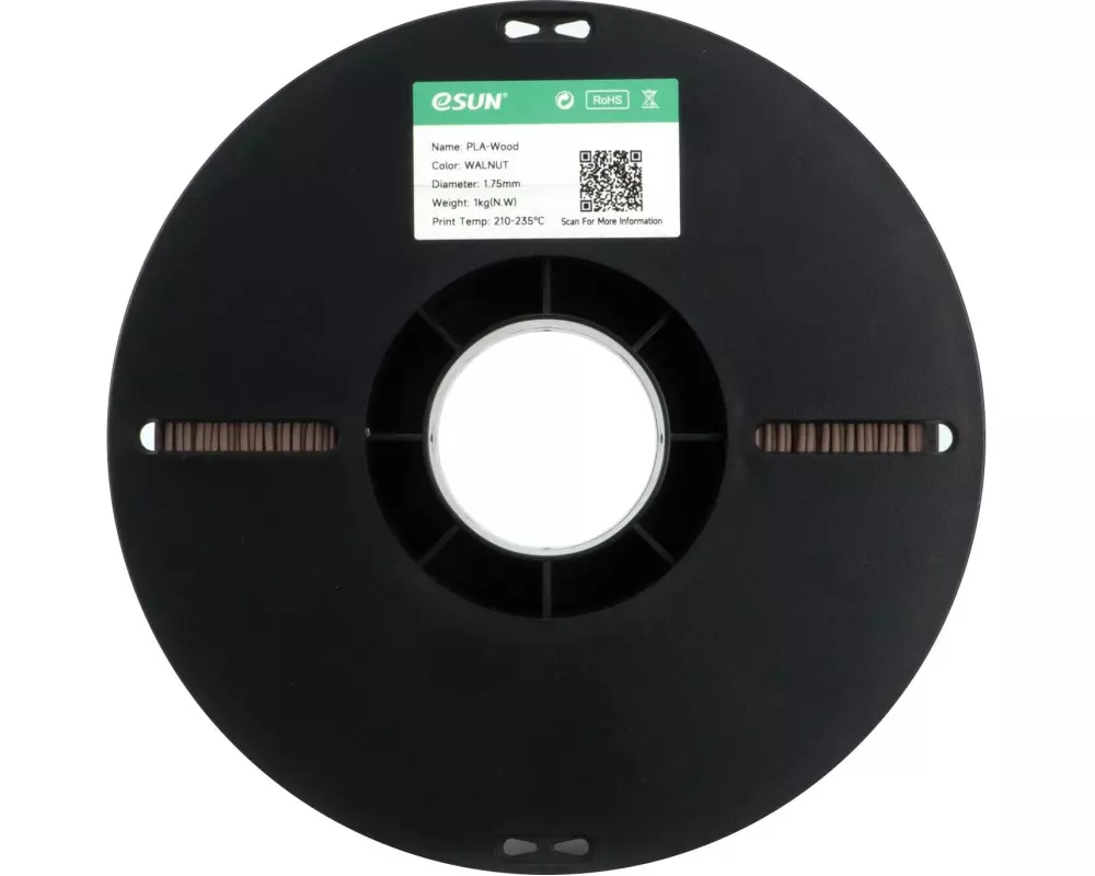 eSun Filament PLA Wood, Walnuss 1.75 mm 1 kg
