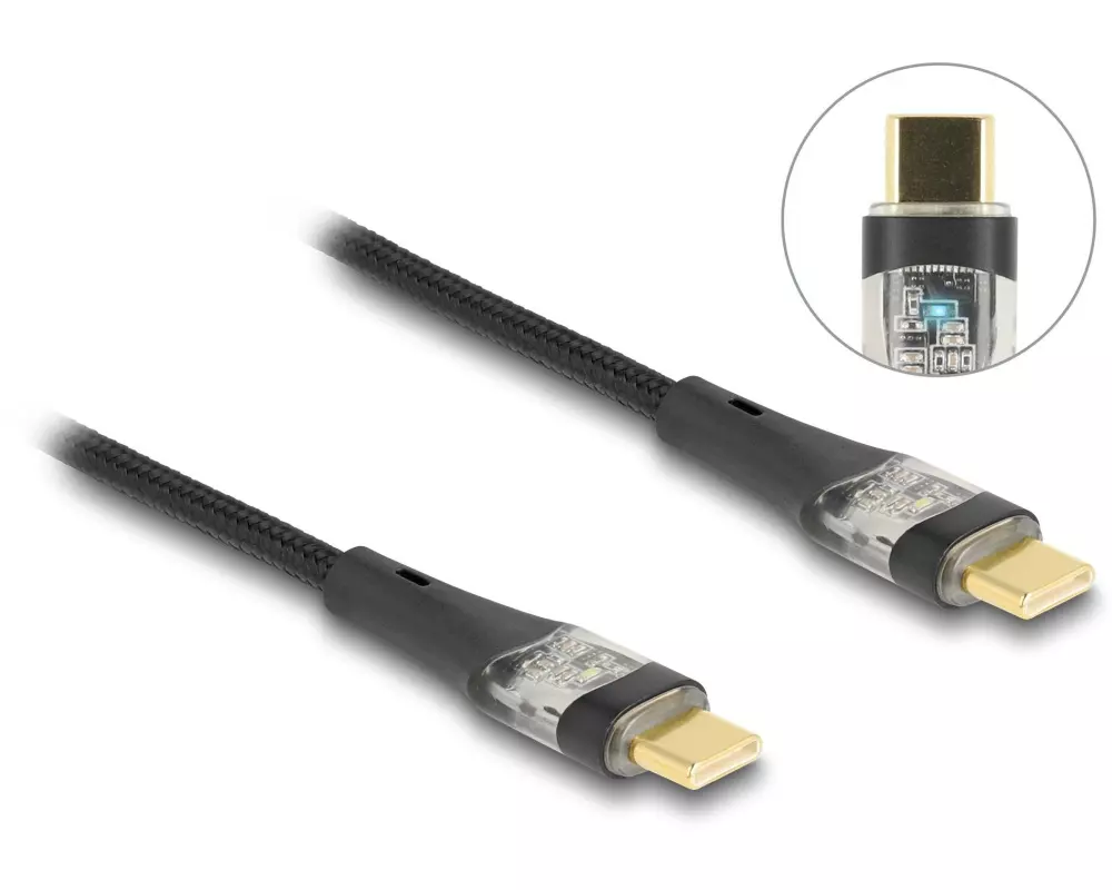 Delock USB 2.0-Kabel PD 3.0 100W USB-C - USB-C 3 m